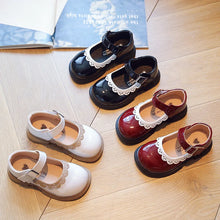 Load image into Gallery viewer, Spring Summer Breathable Kids Leather Shoes for Girls Non-Slip Soft Sole Princess Style Toddler Dress Shoes Flats Party Wedding
