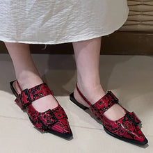 Load image into Gallery viewer, Female  Women Flat Sandals Shoes Fashion Shallow Footwear Slingback Pointed Toe Ladies Sandals Flats Shoes New

