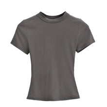 Load image into Gallery viewer, Women's Slim Crew-Neck Cropped Tee
