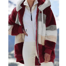 Load image into Gallery viewer, Oversized Jacket for Women Coat 2025 Autumn Winter Warm Plush Pocket Hooded Streetwear Loose Lady Zipper Cashmere Outerwear Coat
