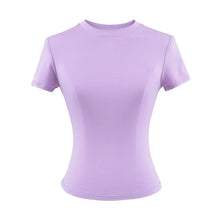 Load image into Gallery viewer, Women's Slim Crew-Neck Cropped Tee
