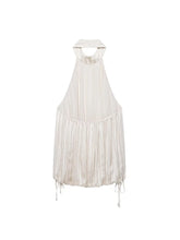 Load image into Gallery viewer, Summer New Women Halter Tops Pleated Turtleneck Sleeveless Sexy Slim Fits Vest Streetwear Solid Color Female Backless Tops
