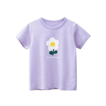 Load image into Gallery viewer, 2025 Summer 2-8 Years Kids Girl Shorts Sleeve T-shirts Printed Little Girl Top Baby Girl T Shirts Children Toddler Girl Clothes
