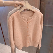 Load image into Gallery viewer, 2026 New Fashion Women's Fleece Knit Loose Short Cashmere Sweater Round Neck Warm Korean Sle Casual Female Sweater Top Cloting
