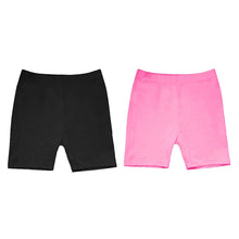 Load image into Gallery viewer, 2Pcs Summer Solid Color Kids Leggings Girls Safety Shorts Cotton Leggings Girls' Beach Shorts Are Suitable For Children Age 2-13
