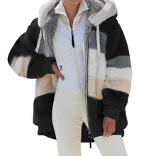 Load image into Gallery viewer, Oversized Jacket for Women Coat 2025 Autumn Winter Warm Plush Pocket Hooded Streetwear Loose Lady Zipper Cashmere Outerwear Coat

