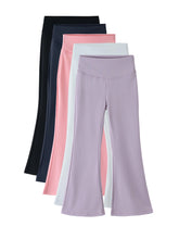 Load image into Gallery viewer, Girls Flared Pants High Waist Yoga Leggings Teenagers Stretch Elastic Waistband Kids Sportswear Trousers Autumn Spring
