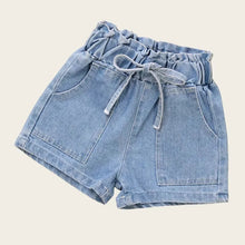 Load image into Gallery viewer, Summer 3-9 Y Kids Girls Short Jeans Children Girls Cotton Denim Shorts Stylish Wear with Elastic Waist and Trendy Designs Pants
