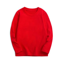 Load image into Gallery viewer, 7 Colors Spring Long Sleeve Tees Children's T-shirt Cotton Solid Colour Base Coat Leisure Wear Boys Girls Tops Kids Clothes

