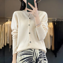 Load image into Gallery viewer, Women's Merino Wool Button Cardigan
