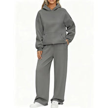 Load image into Gallery viewer, Women's Hoodie &amp; Wide Leg Pants Two-Piece Tracksuit
