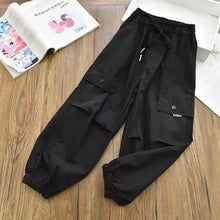 Load image into Gallery viewer, Spring Clothes Fashionable Kids Cargo Joggers Elastic Ankle Pants Casual Trousers Light Breathable Summer Trendy Outfit
