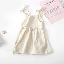 Load image into Gallery viewer, Girls' Solid Cotton Sleeveless Sundress
