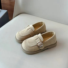Load image into Gallery viewer, Spring Autumn New Children Shoes Simple Solid Color Girls Leather Shoes Causal Soft Moccasins Fashion Versatile Kids Flat Shoes
