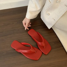 Load image into Gallery viewer, Summer Women Clip Toe Flip Flop Fashion Candy Color Dress Slide Shoes Ladies Comfort Outdoor Beach Vacation Flats Slippers
