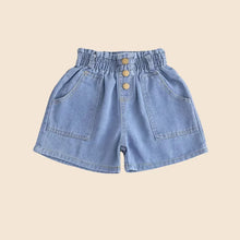 Load image into Gallery viewer, Summer 3-9 Y Kids Girls Short Jeans Children Girls Cotton Denim Shorts Stylish Wear with Elastic Waist and Trendy Designs Pants
