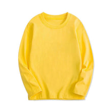 Load image into Gallery viewer, 7 Colors Spring Long Sleeve Tees Children's T-shirt Cotton Solid Colour Base Coat Leisure Wear Boys Girls Tops Kids Clothes
