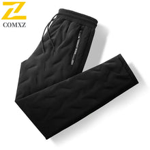 Load image into Gallery viewer, Winter Down Cotton Pants Men's Casual Waterproof Zipper Pocket Thickened Wool Warm Pants Jogger Outdoor Cold-proof Ski Pants 7XL
