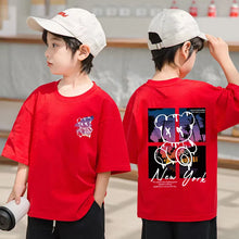 Load image into Gallery viewer, Korean Children's Clothes 2025 Summer Tops Art New York City Graphic T Shirts Cotton Baby Boys Short Sleeves Shirt Kids Clothes
