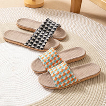 Load image into Gallery viewer, Summer Slippers for Women Home Linen Fabric Trend Designer Shoes Ladies Elegant Indoor Soft Anti-Slip Slides Unisex Lightweight
