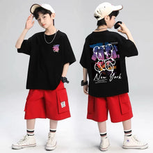 Load image into Gallery viewer, Korean Children's Clothes 2025 Summer Tops Art New York City Graphic T Shirts Cotton Baby Boys Short Sleeves Shirt Kids Clothes
