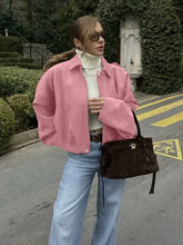 Load image into Gallery viewer, Women's Fashion Pilot Jacket with Bat Sleeves and Zipper, Casual Top
