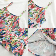 Load image into Gallery viewer, Summer Fashion 3-7 Years Girl Print Dresses with A Bag 2Pcs Set Floral Suspender Kids Casual Clothes
