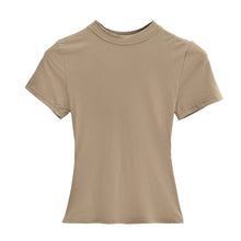 Load image into Gallery viewer, Women's Slim Crew-Neck Cropped Tee
