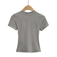 Load image into Gallery viewer, Women's Slim Crew-Neck Cropped Tee
