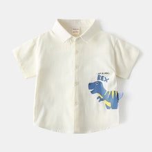 Load image into Gallery viewer, Boys' Cute Dinosaur Collar Short Sleeve Top (Ages 2–7Y)
