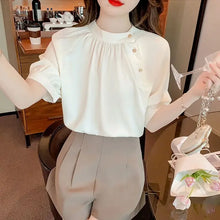 Load image into Gallery viewer, Women's Shirt and Blouse Summer Cute Female Tops Kawaii White Simple Cheap Stylish Elegant Youth Japanese Harajuku Fashion Y2k M
