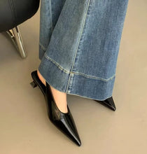 Load image into Gallery viewer, Women's Pointed Toe Slingback Dress Mule Pumps
