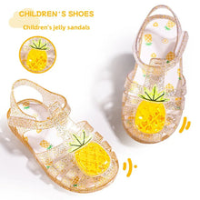 Load image into Gallery viewer, Fashionable Summer New Children's Jelly Sandals Trendy Sweet Beach Shoes Girls Cartoon Fruit Sandals Students Kids Crystal Shoes

