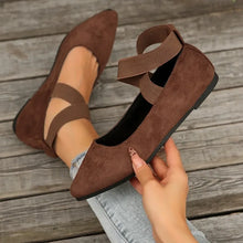 Load image into Gallery viewer, Womens Shoes Ballet Flats Shoes Ladies Sandals Strap Non Slip Ankle Elastic Belt Cute Ballerina Ladies Elegent Flats Heel Shoes
