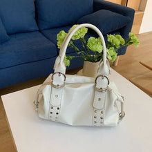 Load image into Gallery viewer, Women's Rivet PU Leather Motorcycle Shoulder Bag
