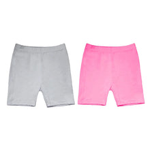 Load image into Gallery viewer, 2Pcs Summer Solid Color Kids Leggings Girls Safety Shorts Cotton Leggings Girls' Beach Shorts Are Suitable For Children Age 2-13
