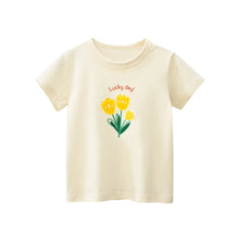 Load image into Gallery viewer, 2025 Summer 2-8 Years Kids Girl Shorts Sleeve T-shirts Printed Little Girl Top Baby Girl T Shirts Children Toddler Girl Clothes
