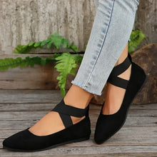 Load image into Gallery viewer, Womens Shoes Ballet Flats Shoes Ladies Sandals Strap Non Slip Ankle Elastic Belt Cute Ballerina Ladies Elegent Flats Heel Shoes

