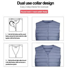 Load image into Gallery viewer, 2025 New Women Sleeveless Puffer Jacket Spring Winter Female 90% White Duck Down Ultra Lightweight Packable Warm Down Liner Vest
