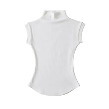 Load image into Gallery viewer, Women Summer Sexy Turtleneck Sleeveless T-Shirts Tops Solid Slim Fit Pullovers Causal Tees Shirts Female Streetwear Basics Tees
