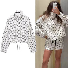 Load image into Gallery viewer, Women's Polka Dot Short Jacket

