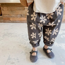 Load image into Gallery viewer, 2026 New Children Casual Pants Girls Fashion Flower Print Harem Pants Kids Loose Trousers Vintage Boys Pants Autumn Clothes
