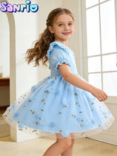 Load image into Gallery viewer, Girls' Hello Kitty Puff Sleeve Floral Tulle Dress
