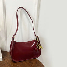 Load image into Gallery viewer, Women's Cherry Pendant PU Leather Shoulder Bag
