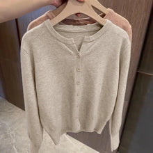Load image into Gallery viewer, 2026 New Fashion Women's Fleece Knit Loose Short Cashmere Sweater Round Neck Warm Korean Sle Casual Female Sweater Top Cloting
