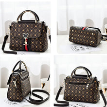 Load image into Gallery viewer, Women's Printed Monogram Leather Shoulder Bag
