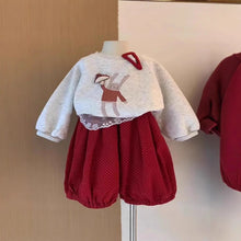 Load image into Gallery viewer, Girls' Korean Style Cartoon Print Sweatshirt &amp; Pants Set Cute Long Sleeve 2-Piece Outfit Versatile New Autumn Casual Wear
