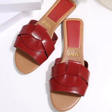 Load image into Gallery viewer, Summer Women Slippers Fashion Outdoor Casual Breathable Flat T-shape Soft Comfortable Heels Shoes Open Toe Sandals Slides Women
