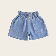 Load image into Gallery viewer, Summer 3-9 Y Kids Girls Short Jeans Children Girls Cotton Denim Shorts Stylish Wear with Elastic Waist and Trendy Designs Pants
