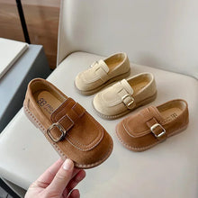 Load image into Gallery viewer, Spring Autumn New Children Shoes Simple Solid Color Girls Leather Shoes Causal Soft Moccasins Fashion Versatile Kids Flat Shoes
